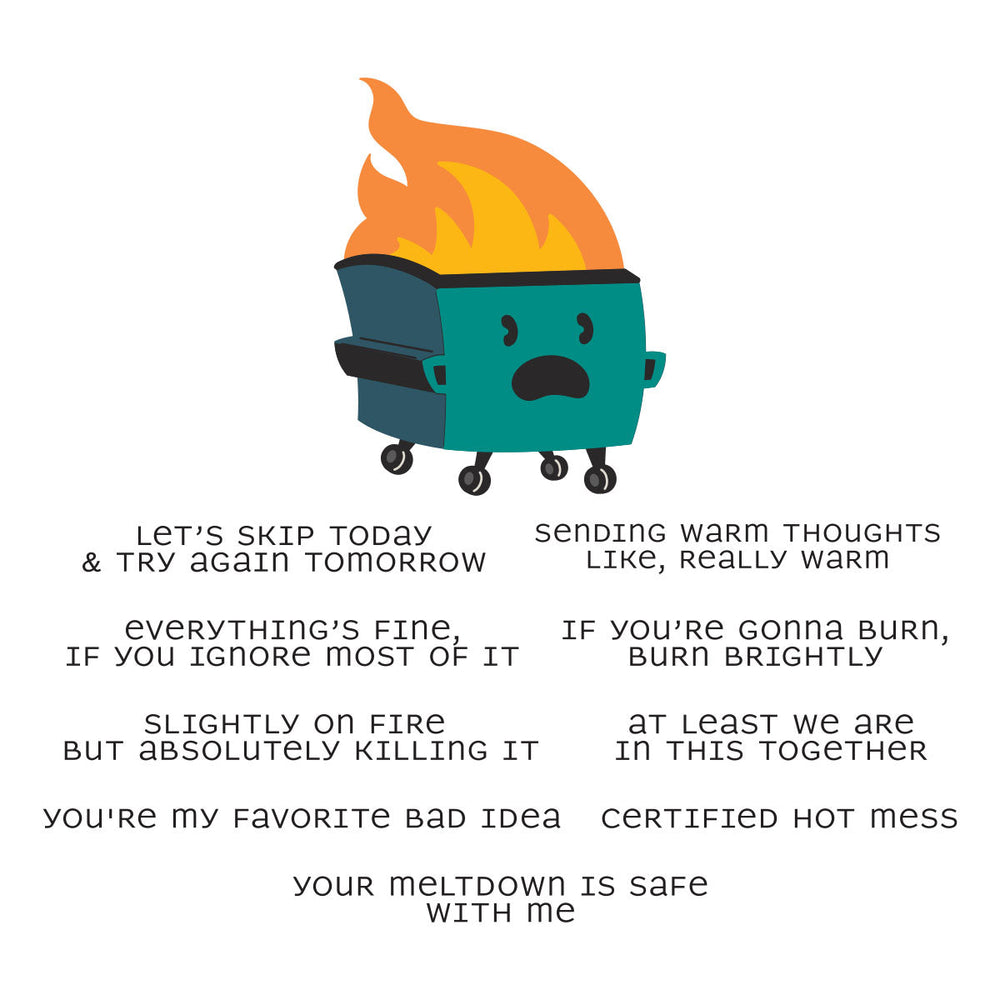 Dumpster Fire Clear Stamp & Die Set