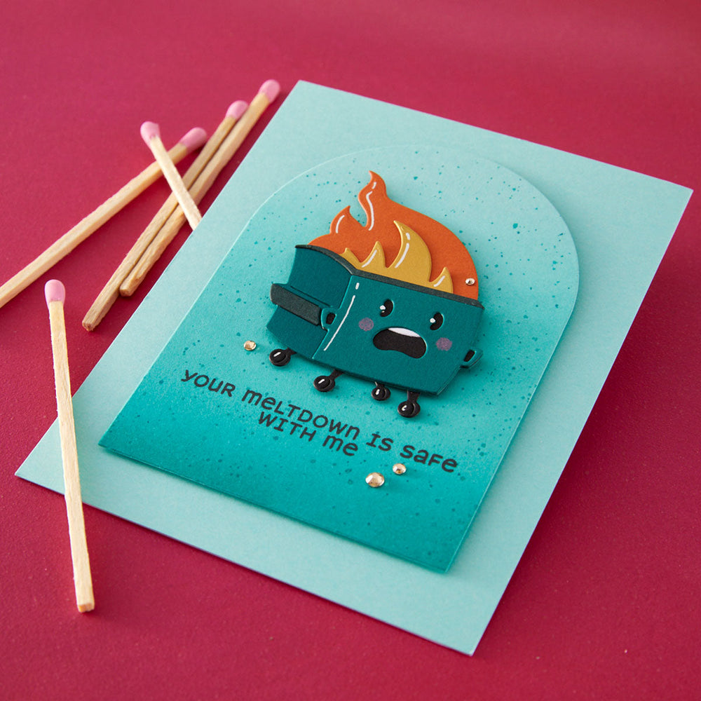 Dumpster Fire Clear Stamp & Die Set