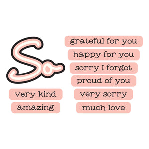 So Amazing Sentiments Clear Stamp & Die Set by Lisa Horton