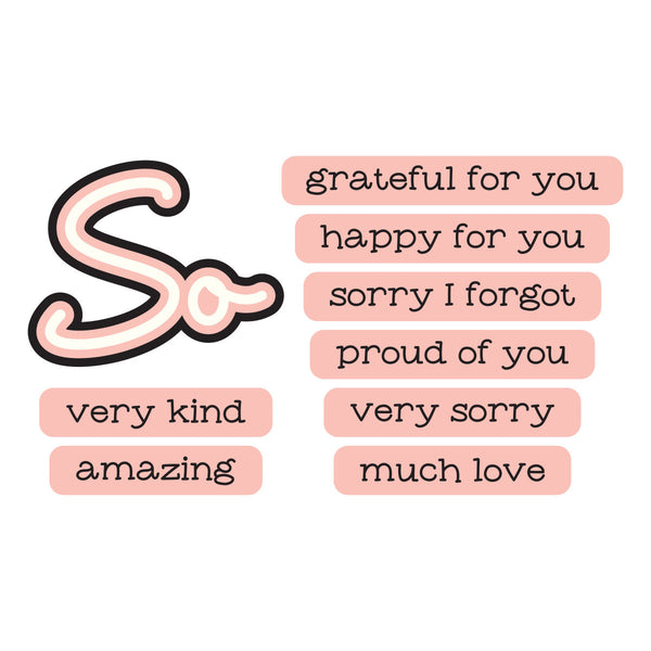 So Amazing Sentiments Clear Stamp & Die Set by Lisa Horton