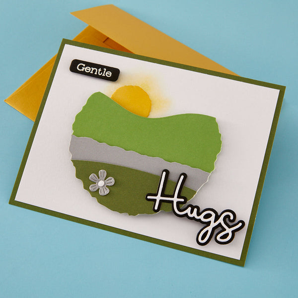 Love and Hugs Sentiments Clear Stamp & Die Set by Lisa Horton