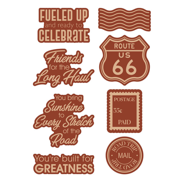 Road Trip Adventures Sentiments Stamp & Die Set by Mindy Eggen