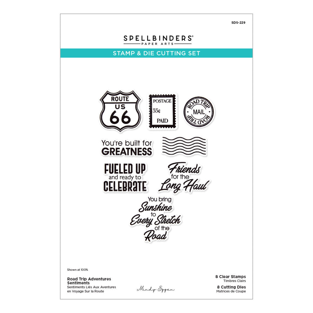 Road Trip Adventures Sentiments Stamp & Die Set by Mindy Eggen