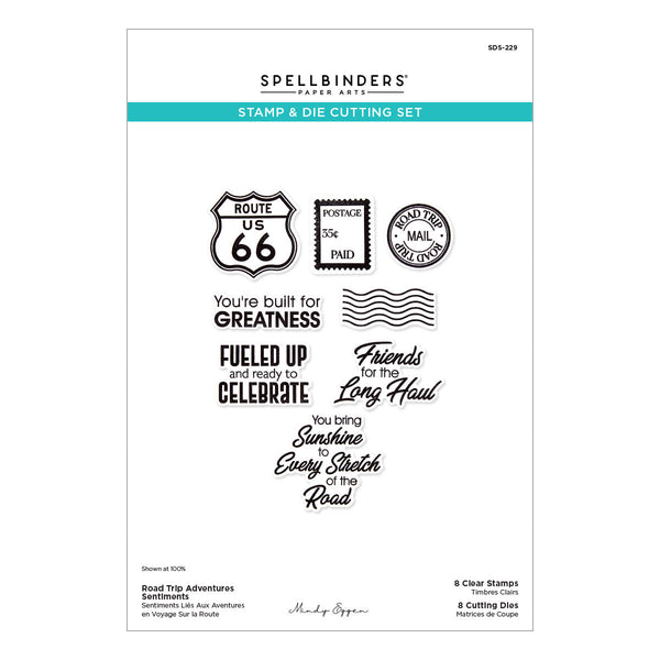 Road Trip Adventures Sentiments Stamp & Die Set by Mindy Eggen
