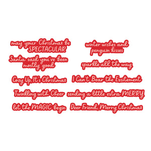 Spectacular Holiday Sentiments Stamp & Die Set