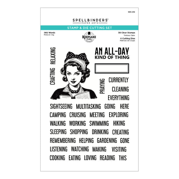 ING Words Stamp & Die Set by Esther Glas