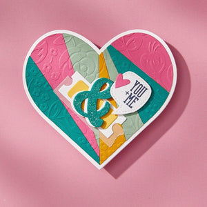 Pieced Heart Etched Dies from the Just Sayin' Collection by Kelly Bangs