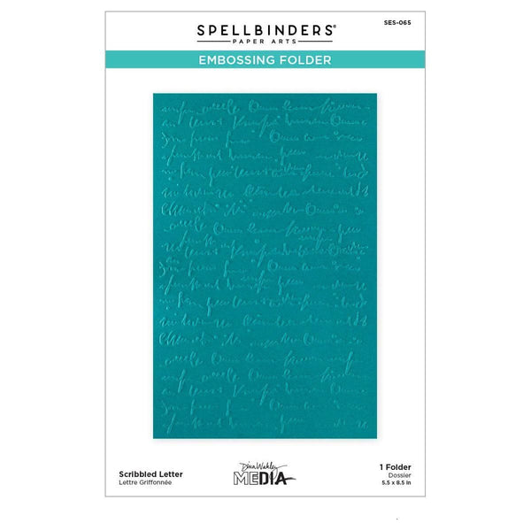 Scribbled Letter Embossing Folder by Dina Wakley