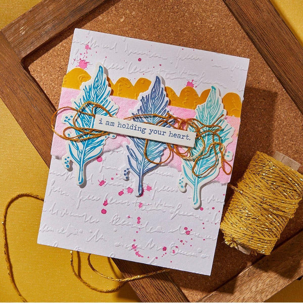 Scribbled Letter Embossing Folder by Dina Wakley