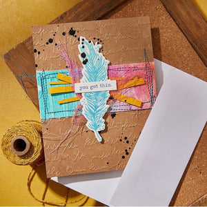 Scribbled Letter Embossing Folder by Dina Wakley