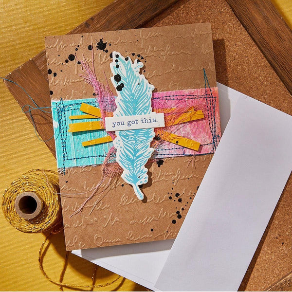 Scribbled Letter Embossing Folder by Dina Wakley