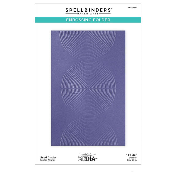 Lined Circles Embossing Folder by Dina Wakley