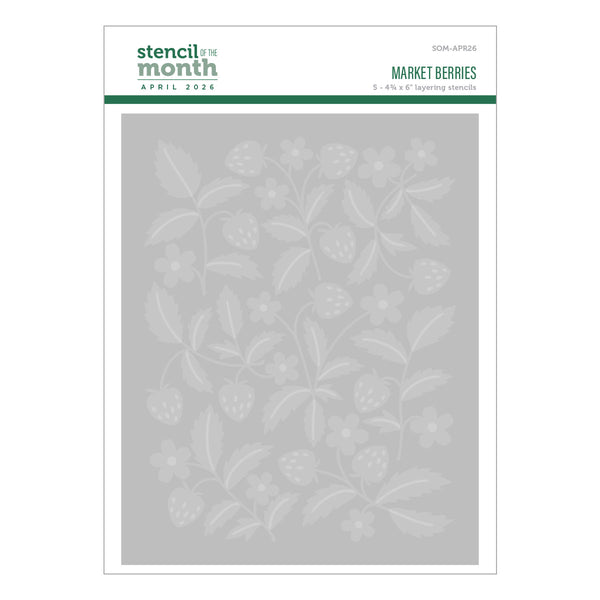Market Berries - Stencil of the Month