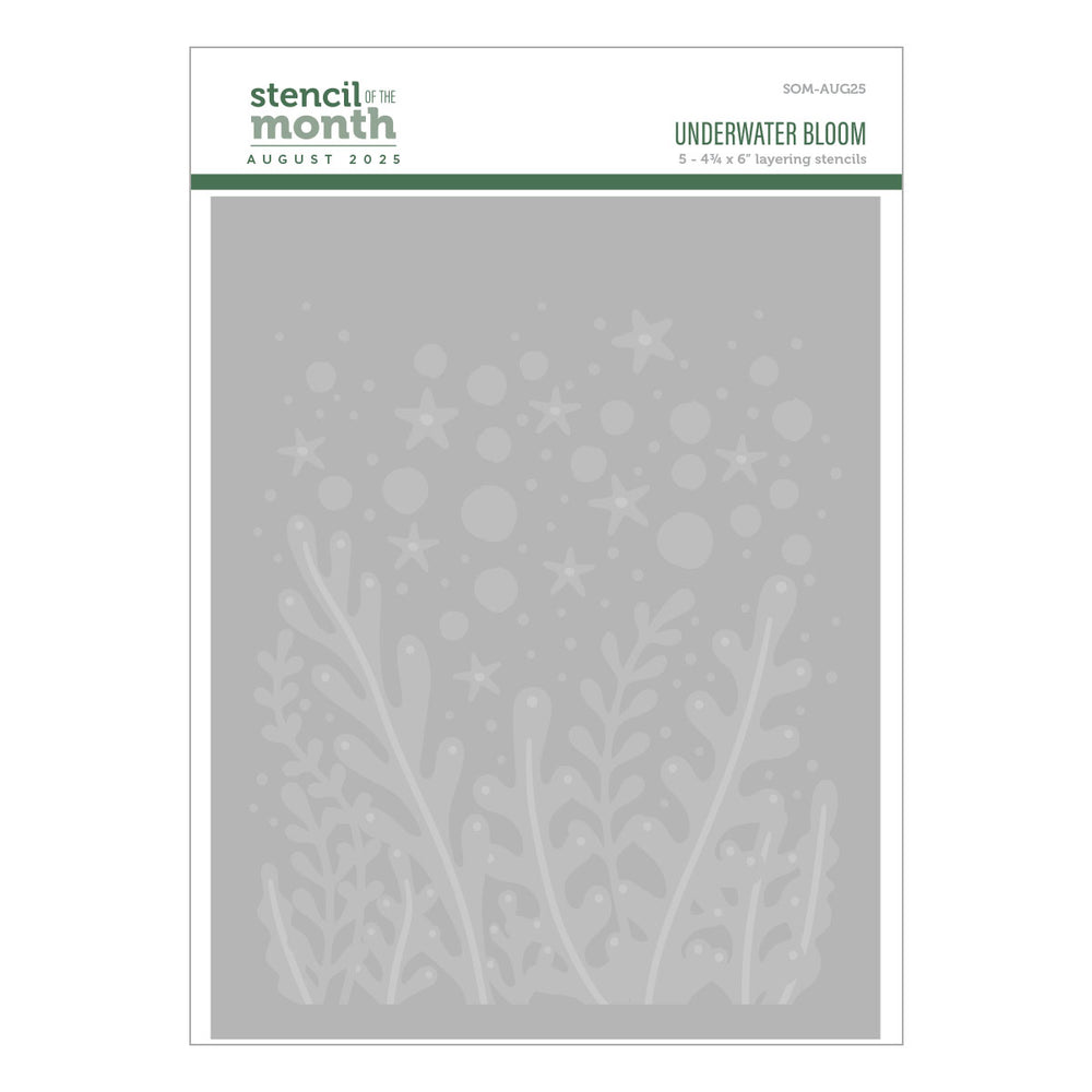 Underwater Bloom - Stencil of the Month