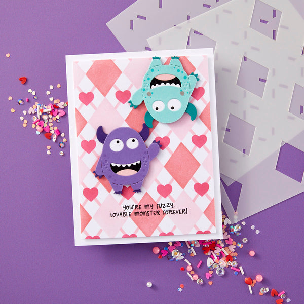 Two Way Heart - Stencil of the Month