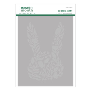 Botanical Bunny - Stencil of the Month