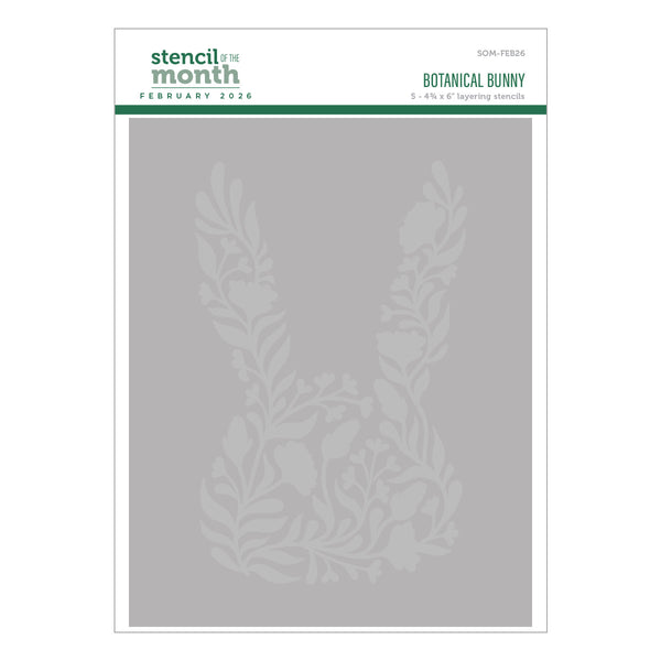Botanical Bunny - Stencil of the Month
