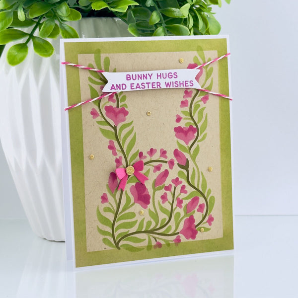 Botanical Bunny - Stencil of the Month