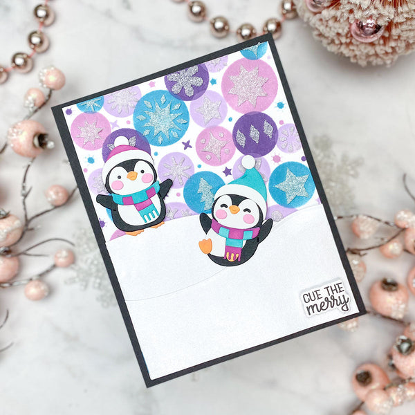 Holiday Harmony Stencil of the Month - card project 13