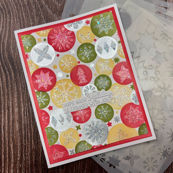 Holiday Harmony Stencil of the Month - card project 14