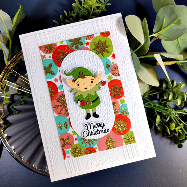 Holiday Harmony Stencil of the Month - card project 5
