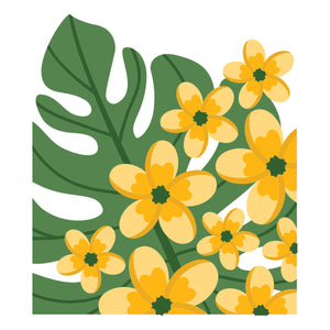 Plumeria Spray Stencil of the Month - layering stencil set contents