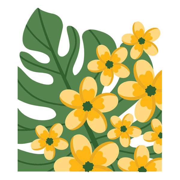 Plumeria Spray Stencil of the Month - layering stencil set contents