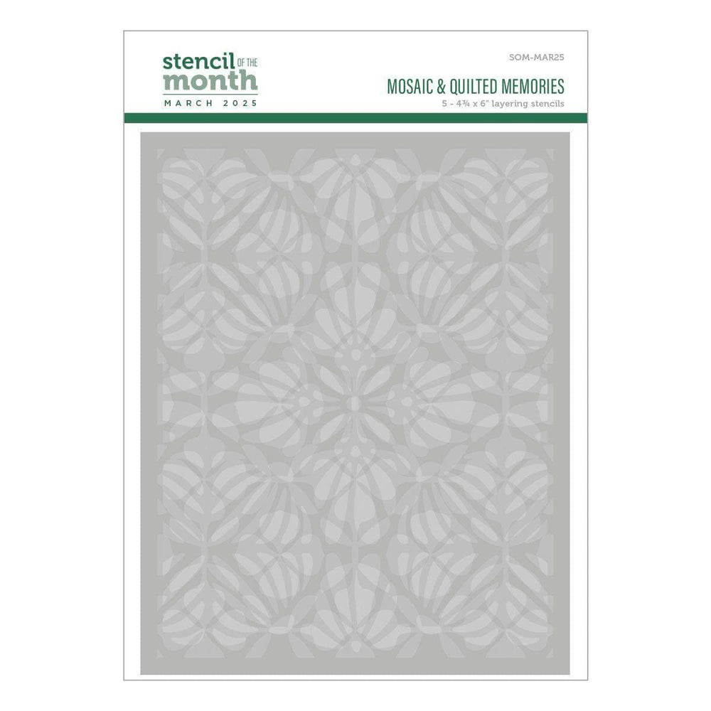 Mosaic & Quilted Memories -  Stencil of the Month