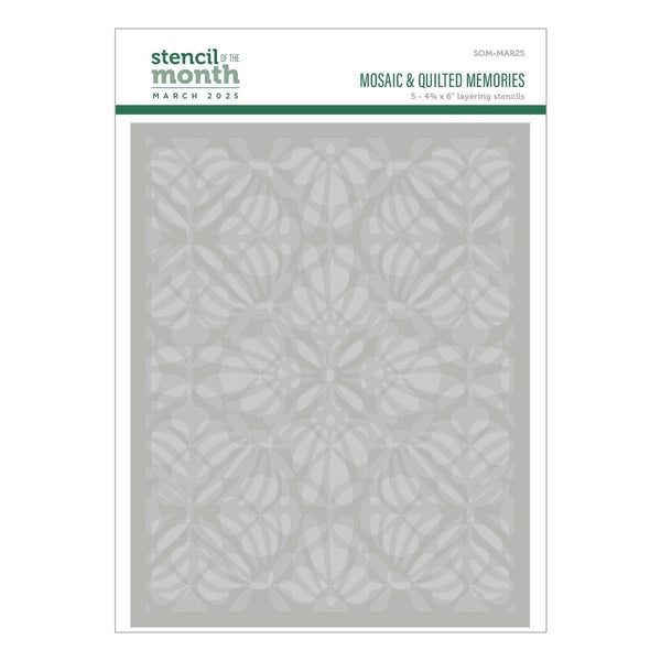 Mosaic & Quilted Memories -  Stencil of the Month