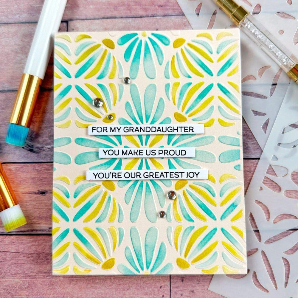 Mosaic & Quilted Memories -  Stencil of the Month