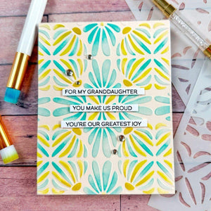 Mosaic & Quilted Memories -  Stencil of the Month