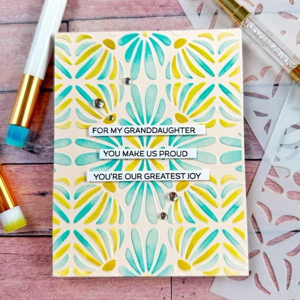 Mosaic & Quilted Memories -  Stencil of the Month
