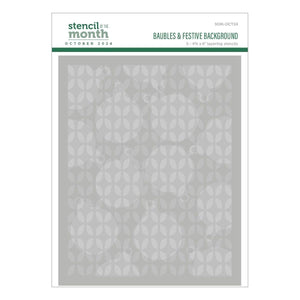 Baubles & Festive Background- Stencil of the Month