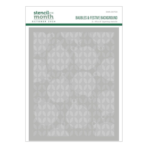 Baubles & Festive Background- Stencil of the Month