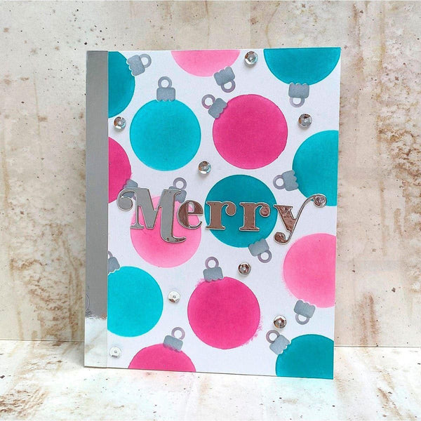 Baubles & Festive Background- Stencil of the Month