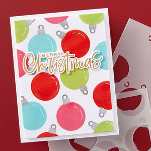 Baubles & Festive Background- Stencil of the Month