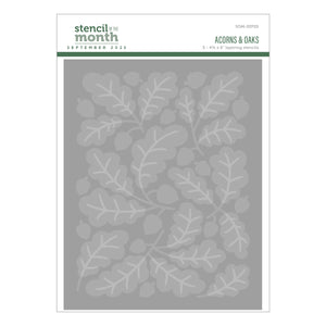 Acorns & Oaks - Stencil of the Month
