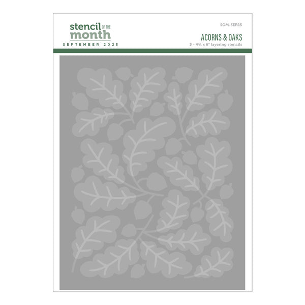 Acorns & Oaks - Stencil of the Month