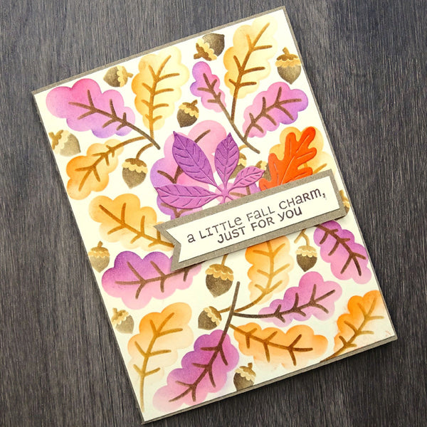 Acorns & Oaks - Stencil of the Month