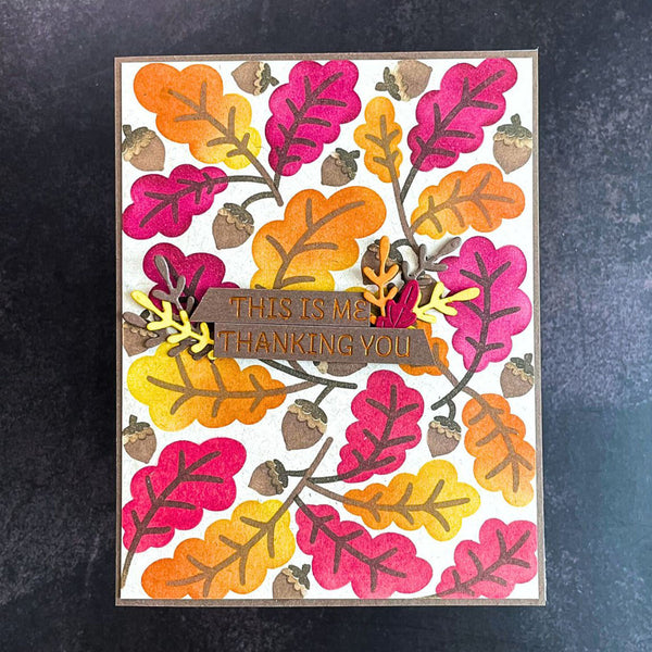 Acorns & Oaks - Stencil of the Month
