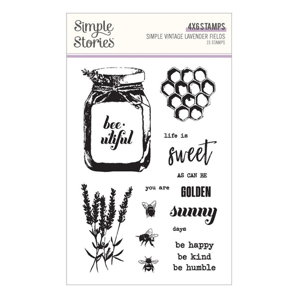 Simple Vintage Lavender Fields Stamp & Die Bundle with Simple Stories