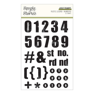 Simple Stories Rustic Legend Numbers Clear Stamp Set