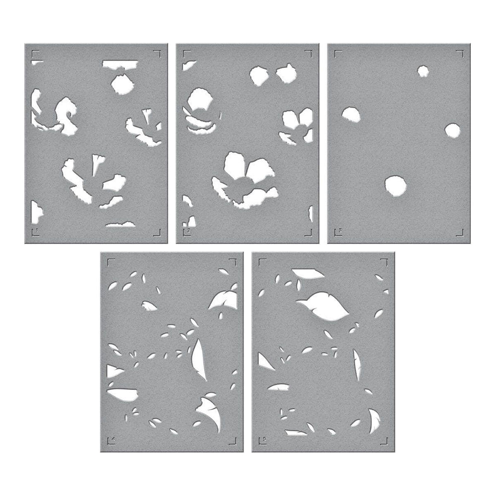 Cosmos Backdrop BetterPress and Stencil Bundle from the Pressed Posies Collection