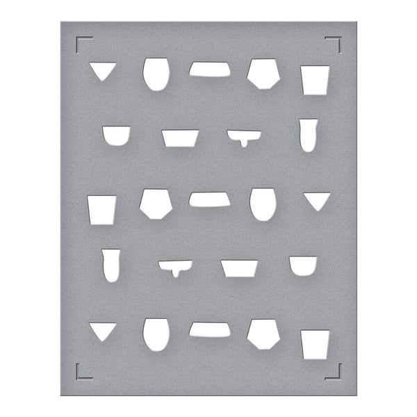 Layered Classy Glasses Press Plate & Stencil Bundle