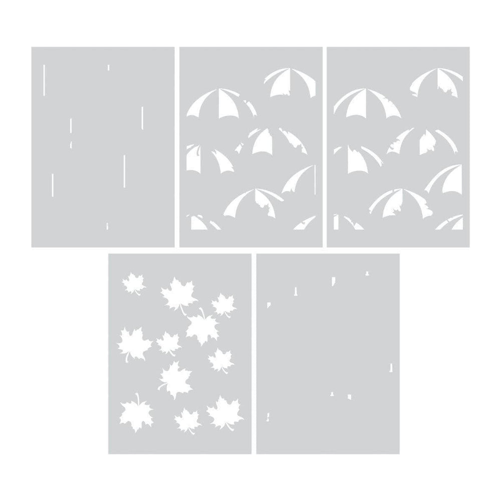 Autumn Rain BetterPress & Stencil Bundle from the Falling Leaves Collection