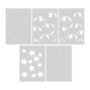 Autumn Rain BetterPress & Stencil Bundle from the Falling Leaves Collection