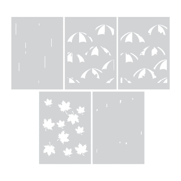 Autumn Rain BetterPress & Stencil Bundle from the Falling Leaves Collection