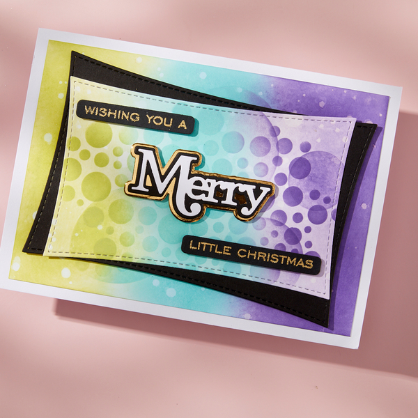 Merry Sentiments Clear Stamp & Die Set by Lisa Horton
