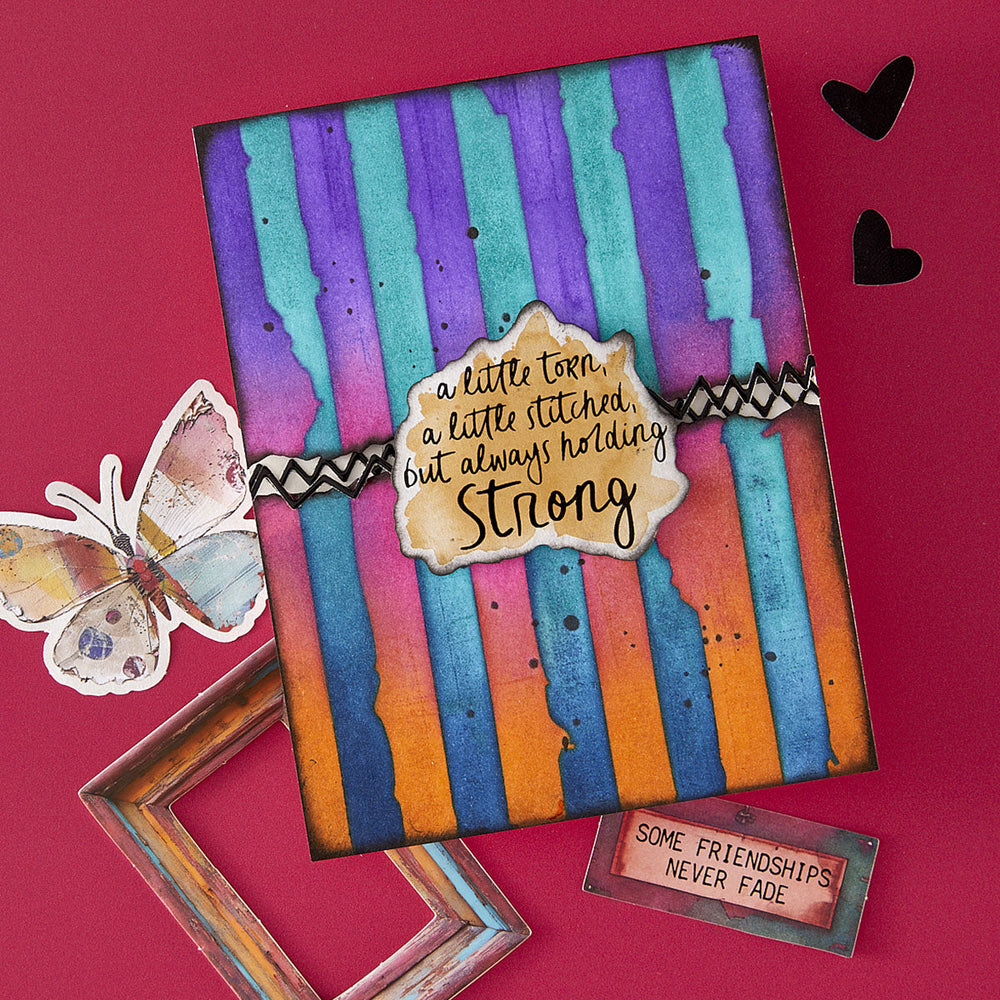 Tattered Stripes Stencils