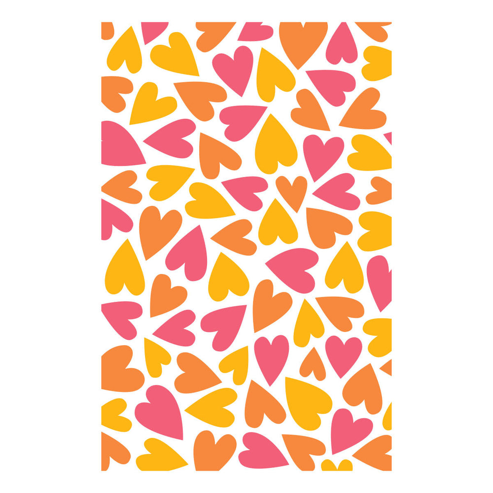 Layered Puffy Hearts Stencilby Simon Hurley